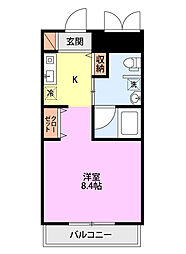 FurumachiAvenueDAICHIKU 1Kの間取図画像