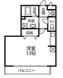 セジュール井草I 1階ワンルームの間取り