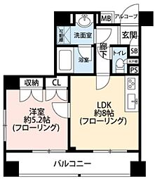 ジェイパーク代々木 1LDKの間取図画像