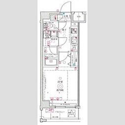CREVISTA武蔵中原2 1Kの間取図画像