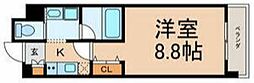 サプール津田沼 1Kの間取図画像