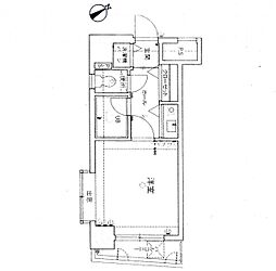 ドミ・エスポワール箱崎6 1Kの間取図画像