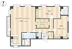 オフィスニューガイア浜松町Ｎｏ17 11階2LDKの間取り