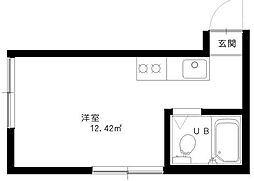コーポ成増 1階ワンルームの間取り