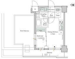 ワンルーフレジデンス錦糸町 8階1DKの間取り