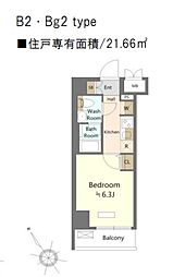 SHOKEN Residence横浜鶴見V 10階1Kの間取り