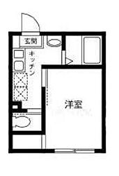 シーエス東長崎 2階1Kの間取り