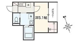 MELLAS吉祥寺 1Kの間取図画像