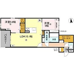 間取図画像 2LDK