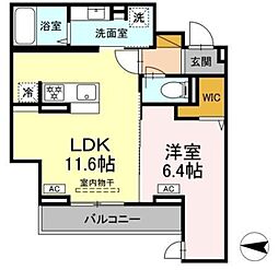 D-SOLACE幕張本郷1丁目 3階1LDKの間取り