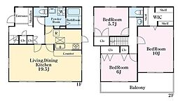 日野市三沢5丁目戸建 3LDKの間取り