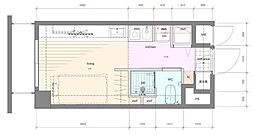豊田ダイカンプラザ 1Kの間取図画像