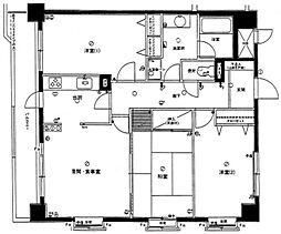ライオンズマンション武蔵浦和第2 3LDKの間取図画像