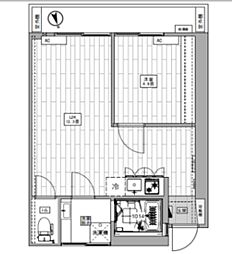 北沢ハイム 4階1LDKの間取り