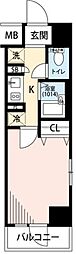 プレール日本橋三越前 1Kの間取図画像