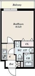 GRANPASEO神楽坂 1Kの間取図画像