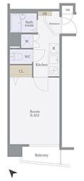 エスコート渋谷 1Kの間取図画像