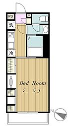 リブリ・Bella Vita 2階1Kの間取り