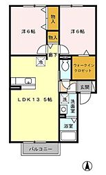 エトワール 2LDKの間取図画像