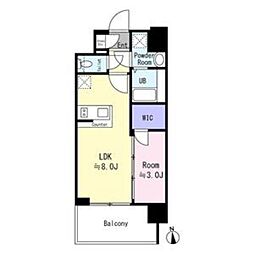 エスリード大阪城EAST 1LDKの間取図画像