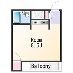 フォレストコート和歌浦東 ワンルームの間取図画像