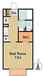 アークパル 1階1Kの間取り
