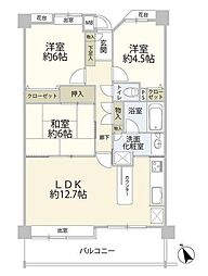 ルイシャトレ多摩センター二番館 1階3LDKの間取り