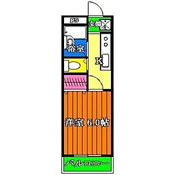 ヴィスタコート舞浜 1階1Kの間取り