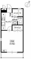 ブルージェアベ和光2 1Kの間取図画像