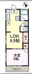 錦翠苑 1LDKの間取図画像