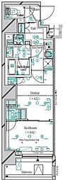 ガリシア千石 1DKの間取図画像