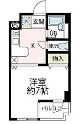 ピアレジアオヤマ5 1Kの間取図画像