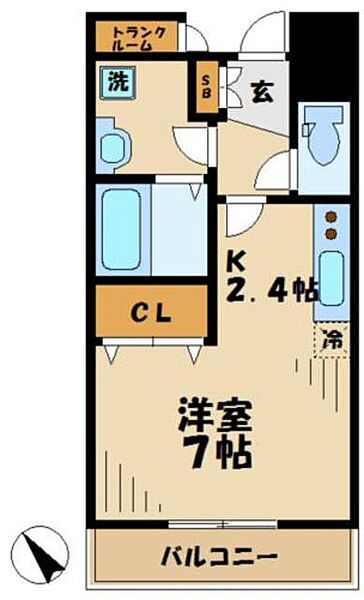 ブルックハウス 101｜東京都八王子市越野(賃貸マンション1K・1階・25.82㎡)の写真 その2