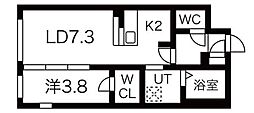 tocotamaterrace池上 1LDKの間取図画像