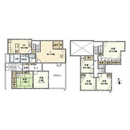 東急田園都市線 すずかけ台駅 徒歩18分の賃貸一戸建て 6LDKの間取り
