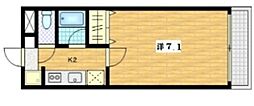 高田馬場テ・ルージュ 1Kの間取図画像