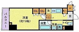 つくばエクスプレス 新御徒町駅 徒歩2分の賃貸マンション 8階1Kの間取り