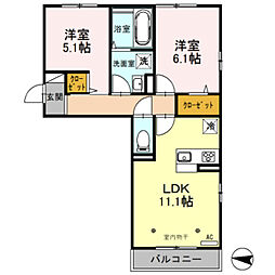 ロイヤルパレス3番館 2LDKの間取図画像