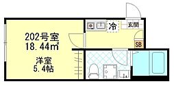 仮称松島新築9世帯 1Kの間取図画像