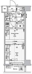 THEPREMIUMCUBEGSHIOMI 1DKの間取図画像