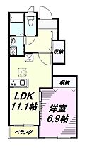 東京都八王子市中野上町２丁目1078-2（賃貸アパート1LDK・1階・45.06㎡） その2