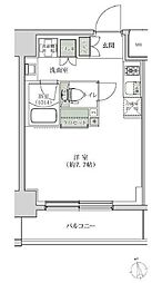 ルブリカントアラカワベース ワンルームの間取図画像