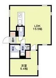 グランクレーア南砂 2階1LDKの間取り
