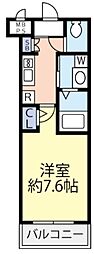 GRANDVAN多摩川 1Kの間取図画像
