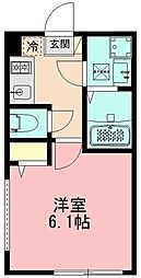 相模原市南区東林間6丁目アパート 1Kの間取図画像