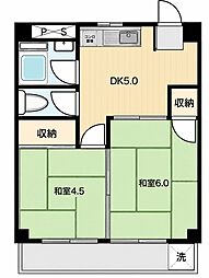 第2ニューハイム西台 2DKの間取図画像