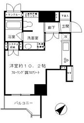 日本橋ヴォアール ワンルームの間取図画像
