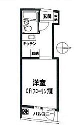 TOP三軒茶屋No.5 ワンルームの間取図画像