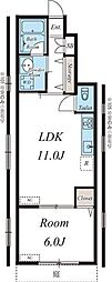 ブランノワール 1LDKの間取図画像