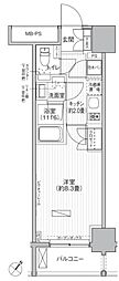 ヒューリックレジデンス駒込 1Kの間取図画像